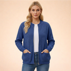 Cardigan de punto suave mujer ajuste regular en varios colores