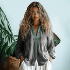 Camisa boho mujer manga larga holgada estilo bohemio casual