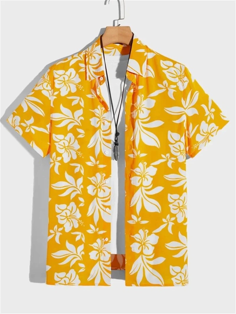 Camisa Hawaiana Hombre Verano | Manga Corta, Estampado Tropical
