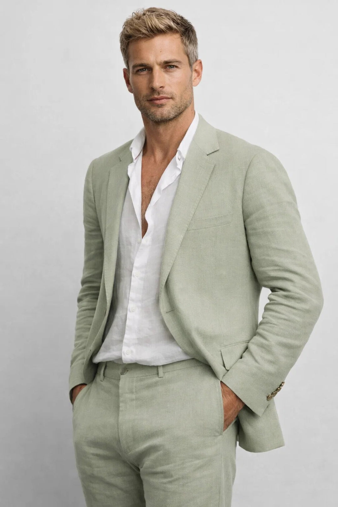 Conjunto de Pantalón para Hombre | Ajuste Regular, Diseño de Dos Piezas