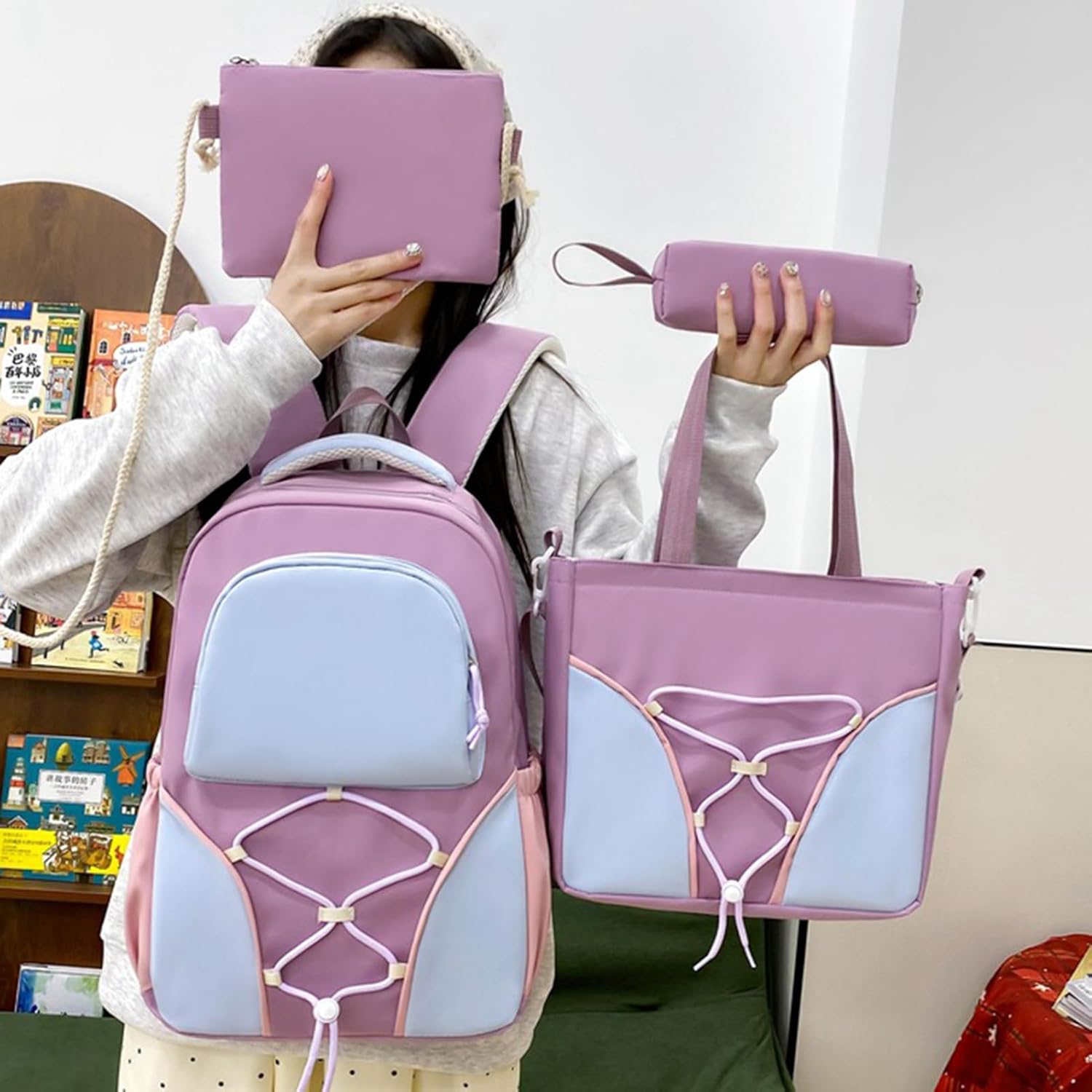 Mochila Escolar | Capacidad Grande, Estuche y Bolsas Incluidas