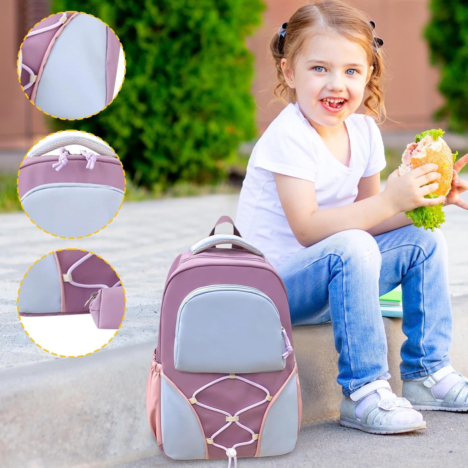 Mochila Escolar | Capacidad Grande, Estuche y Bolsas Incluidas