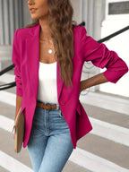 Blazer mujer casual entallado manga larga disponible en varios colores