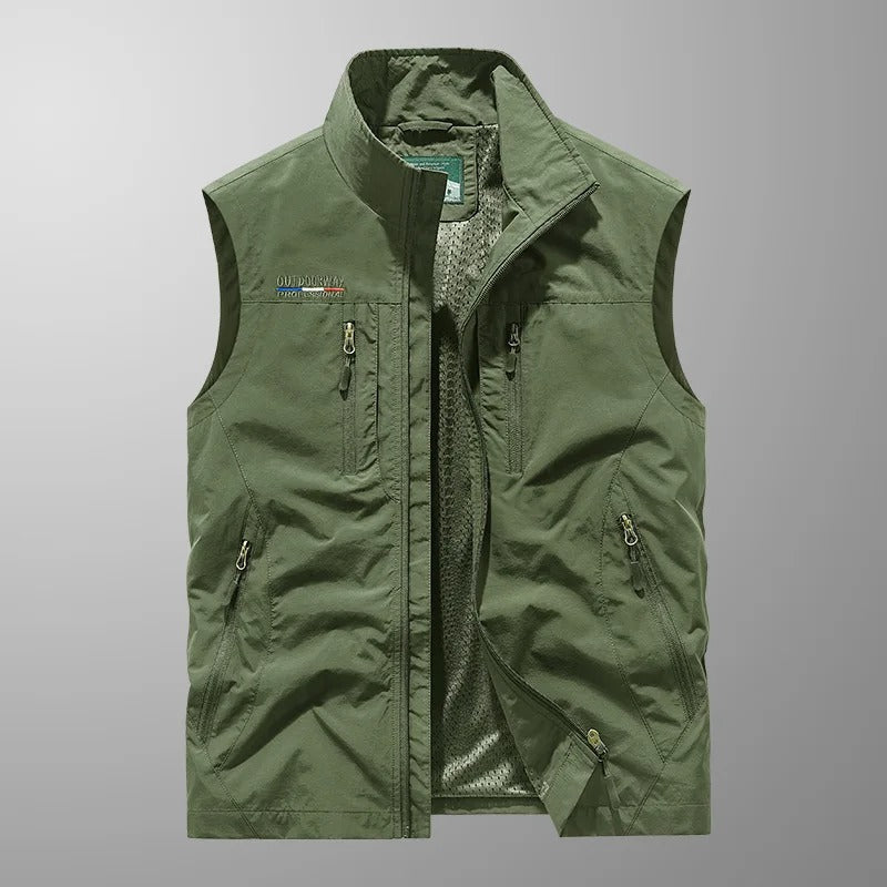 Chaleco para Hombre | Cremallera, Cuello Alto | Exterior