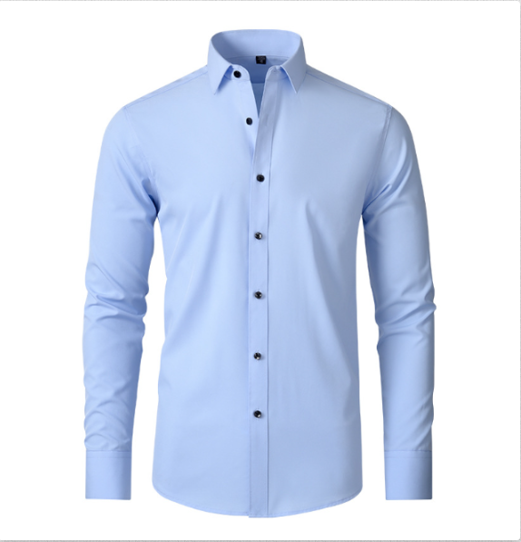 Camisa de Hombre Blanca | Estiramiento Extremo y Sin Planchado