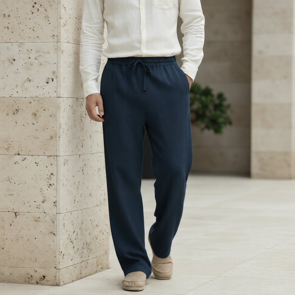Pantalones de lino para hombre - Corte holgado de verano