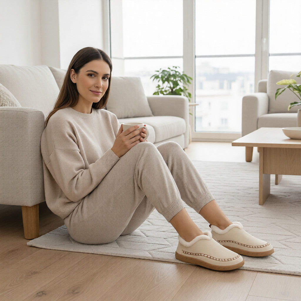 Pantuflas Mujer Invierno - Antideslizantes Cálidas Confort