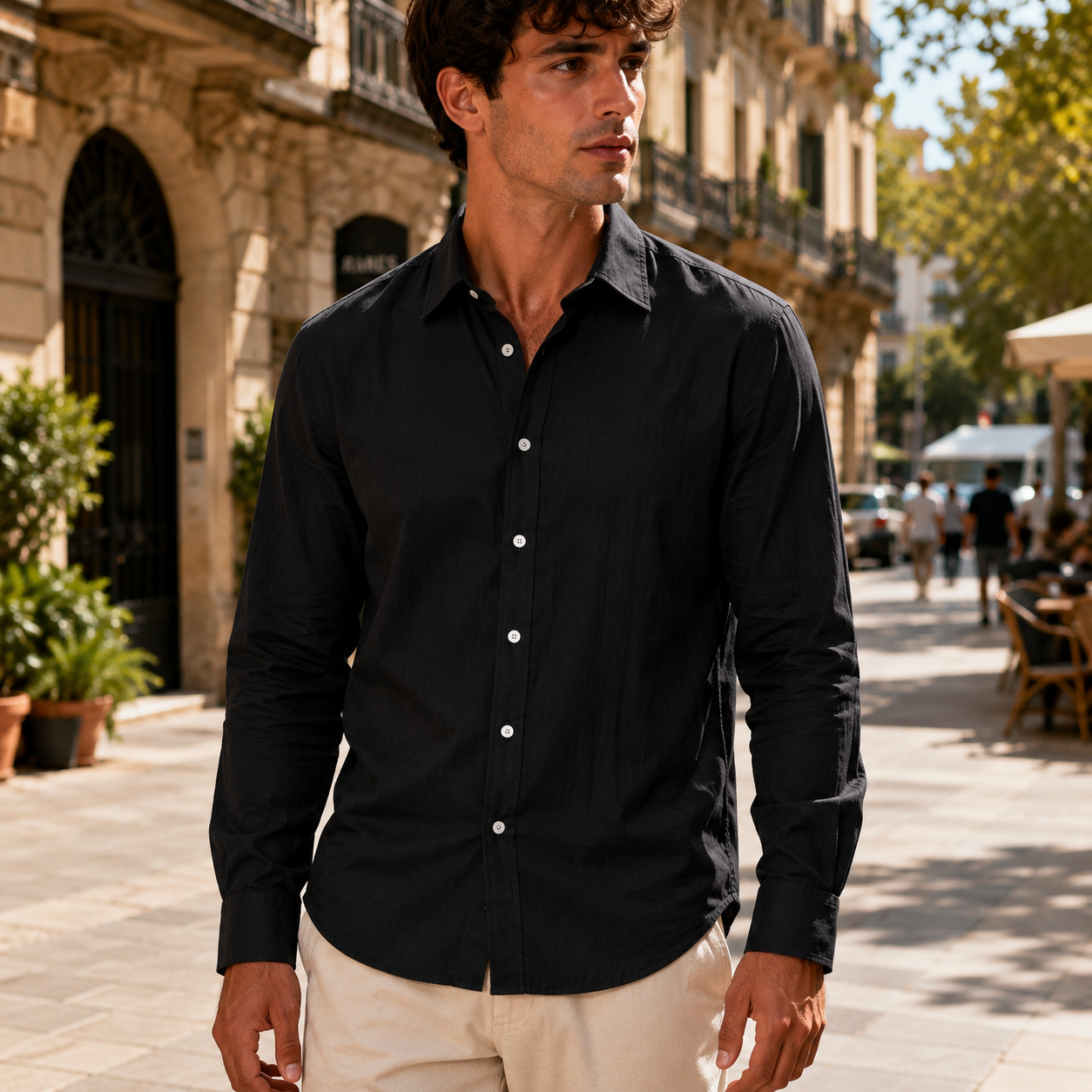 Camisa Ligera Transpirable de Manga Corta para Hombre | Ajuste Casual