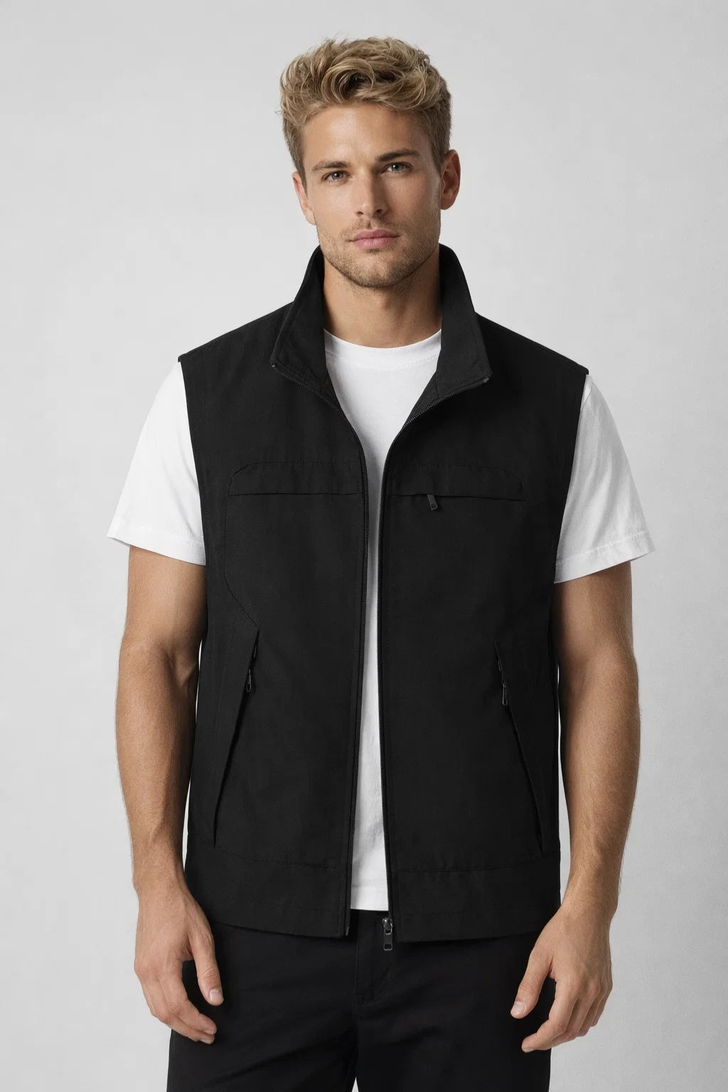 Chaleco para Hombre | Ligero con Cuello Alto | Casual
