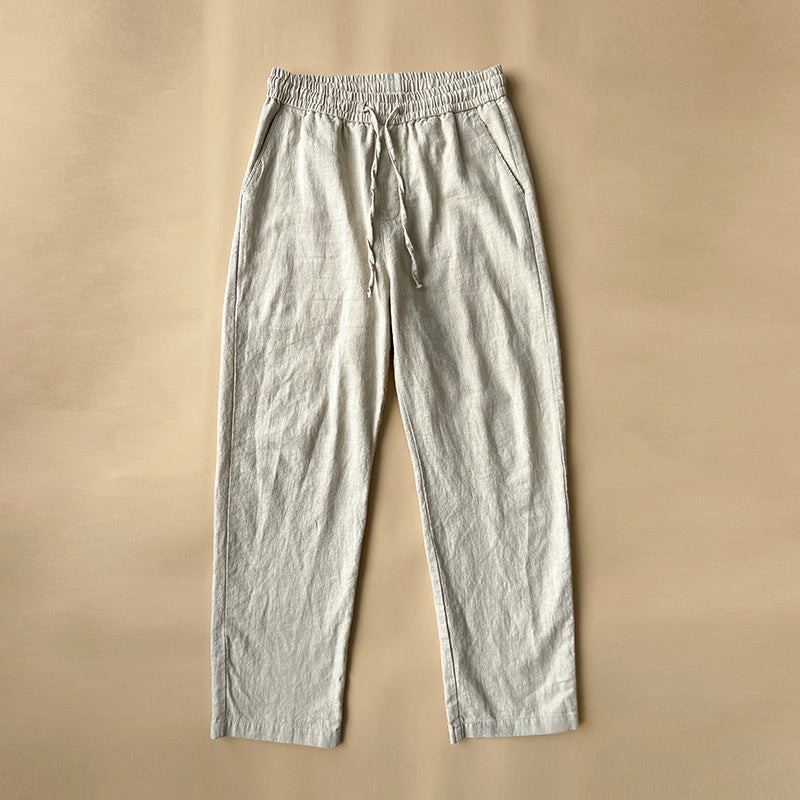 Pantalones de Lino para Hombre | Cintura Elástica | Transpirables