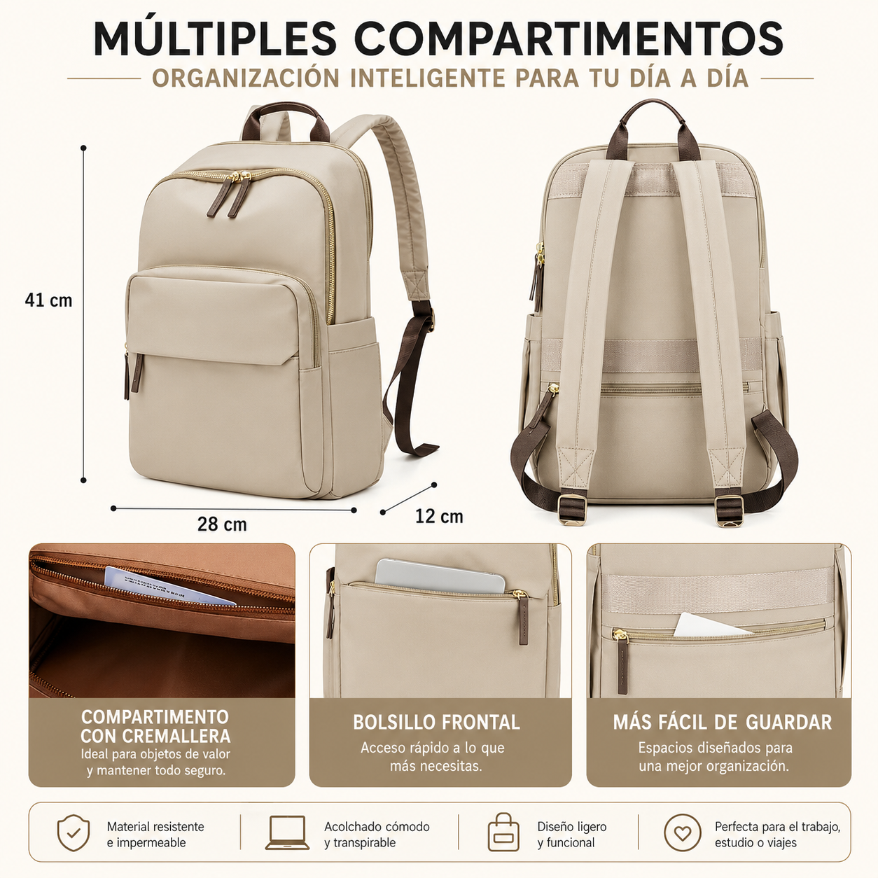 Mochila Spacious | 20-35 Litros, Organizador | Para Aventuras