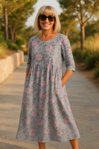 Vestido Midi | Estilo Desenfadado, Confort Diario