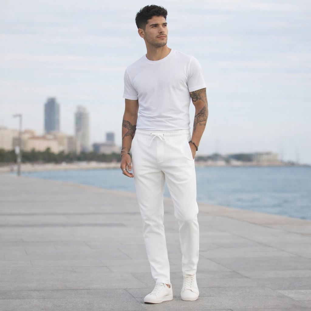 Pantalones de lino para hombre - Corte ajustado Urban Summer