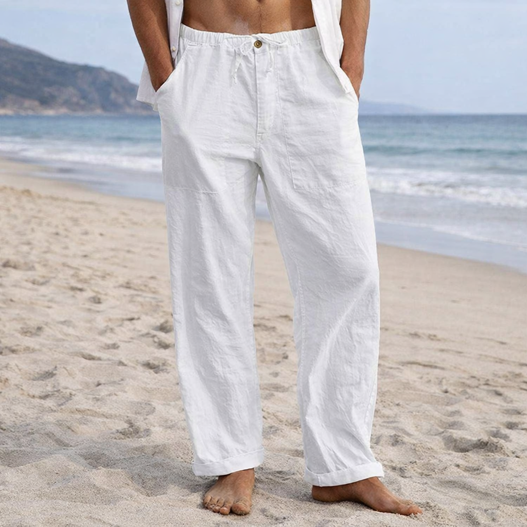 Pantalones de Lino para Hombre - Corte Holgado - Verano