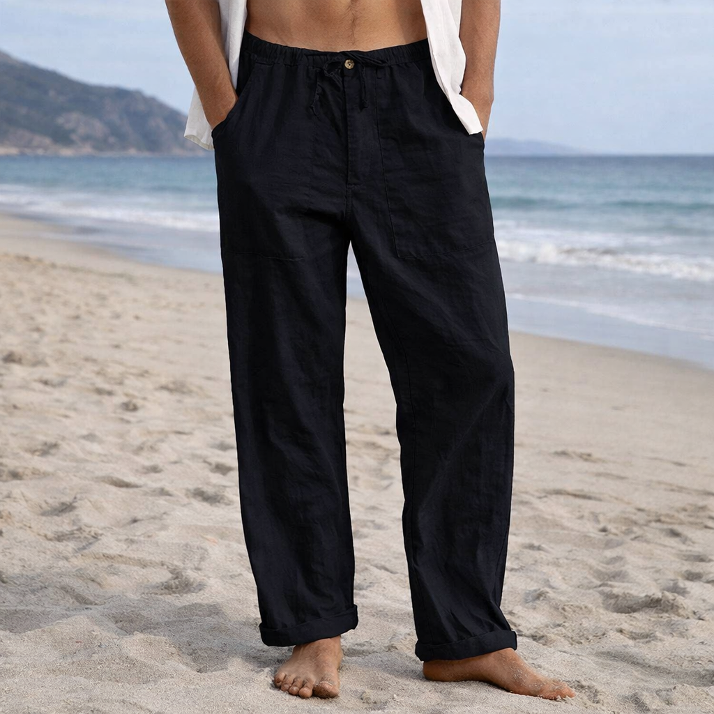 Pantalones de Lino para Hombre - Corte Holgado - Verano