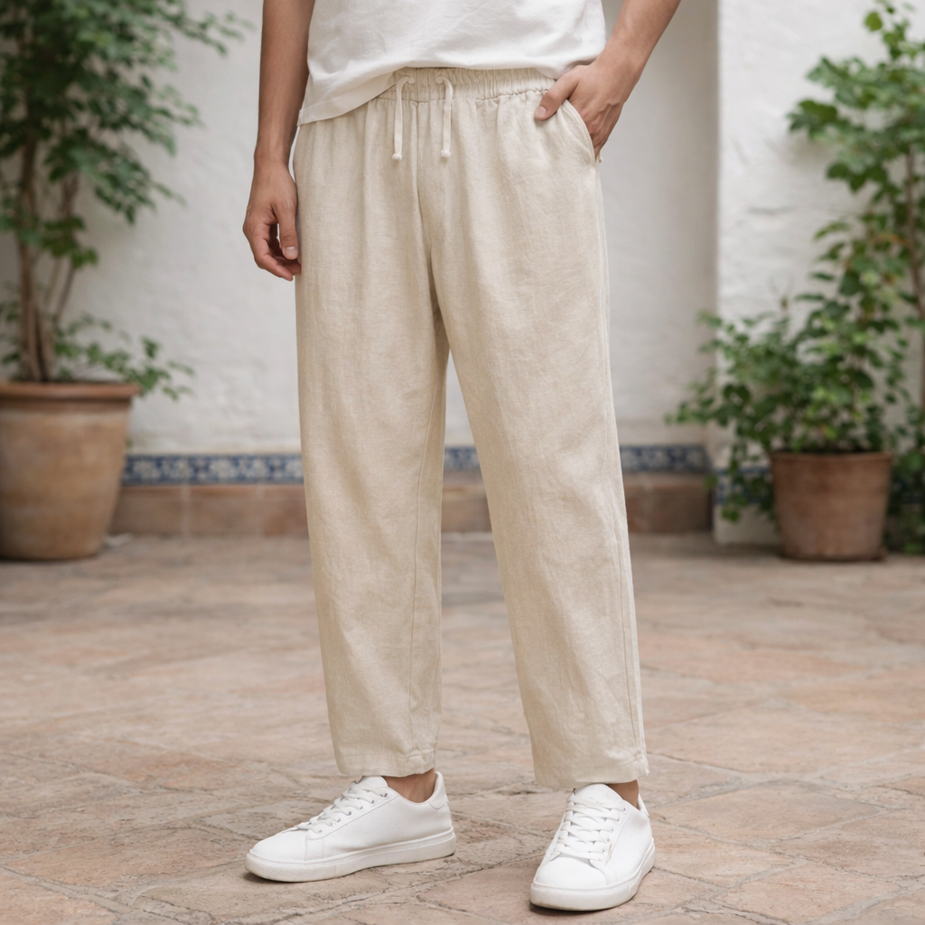 Pantalones de lino - Corte relajado de verano para hombre - Premium