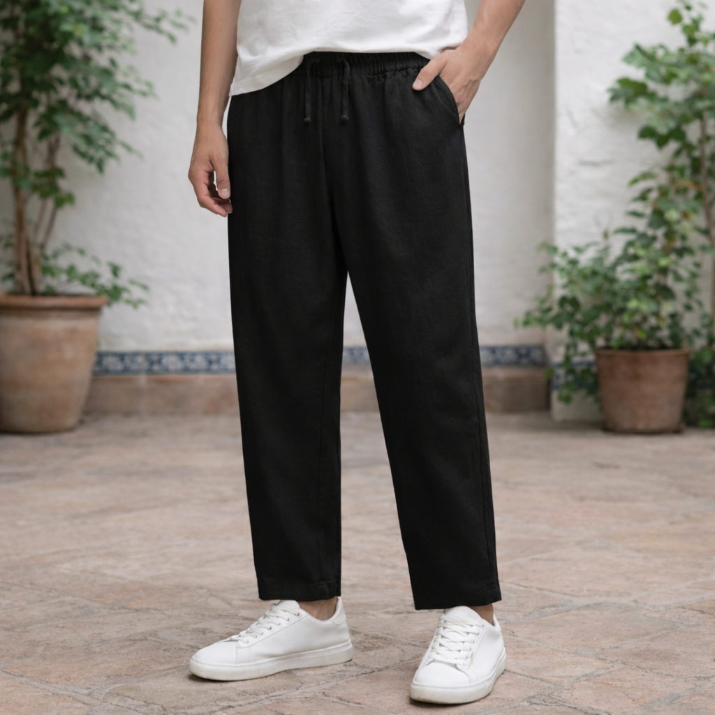 Pantalones de lino - Corte relajado de verano para hombre - Premium