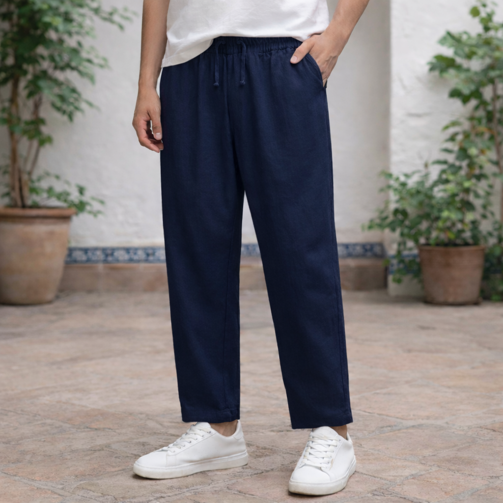 Pantalones de lino - Corte relajado de verano para hombre - Premium