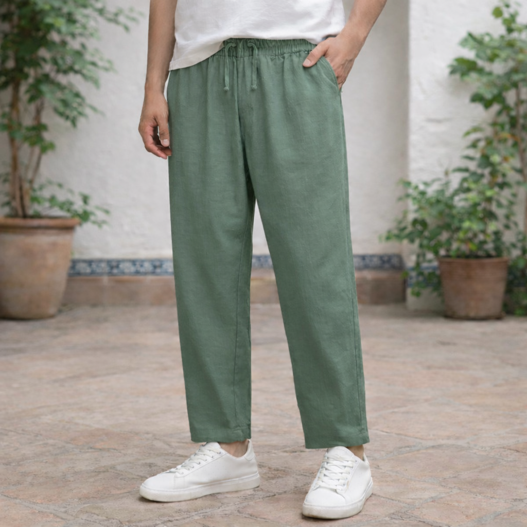 Pantalones de lino - Corte relajado de verano para hombre - Premium