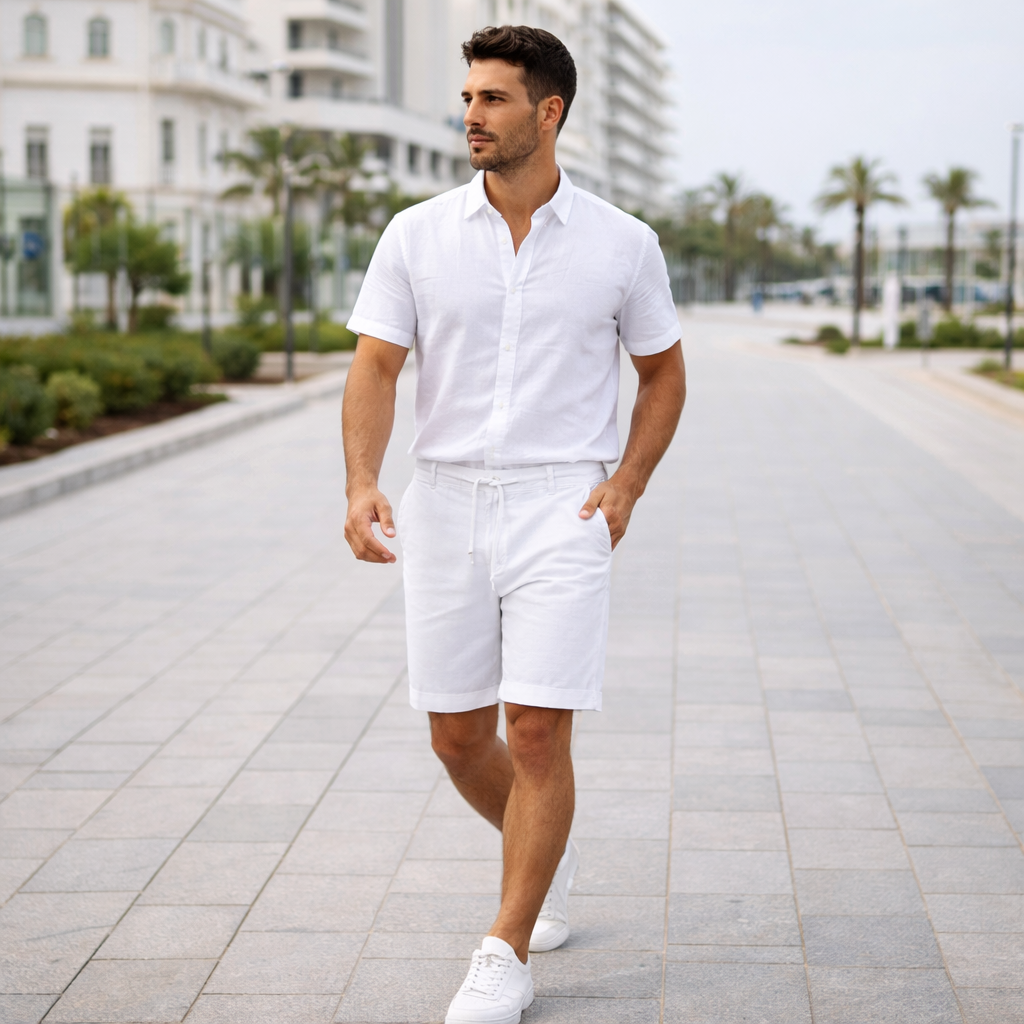 Martin - Lino - Shorts de verano transpirables para hombre