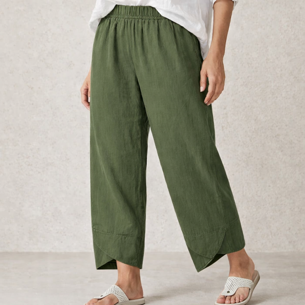 Pantalones de Lino - Pantalones Cortos Ligeros de Verano para Mujer