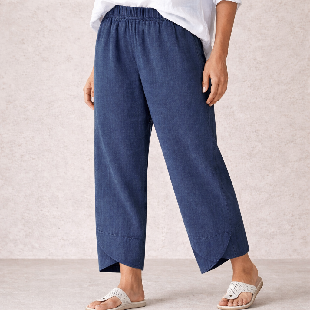 Pantalones de Lino - Pantalones Cortos Ligeros de Verano para Mujer