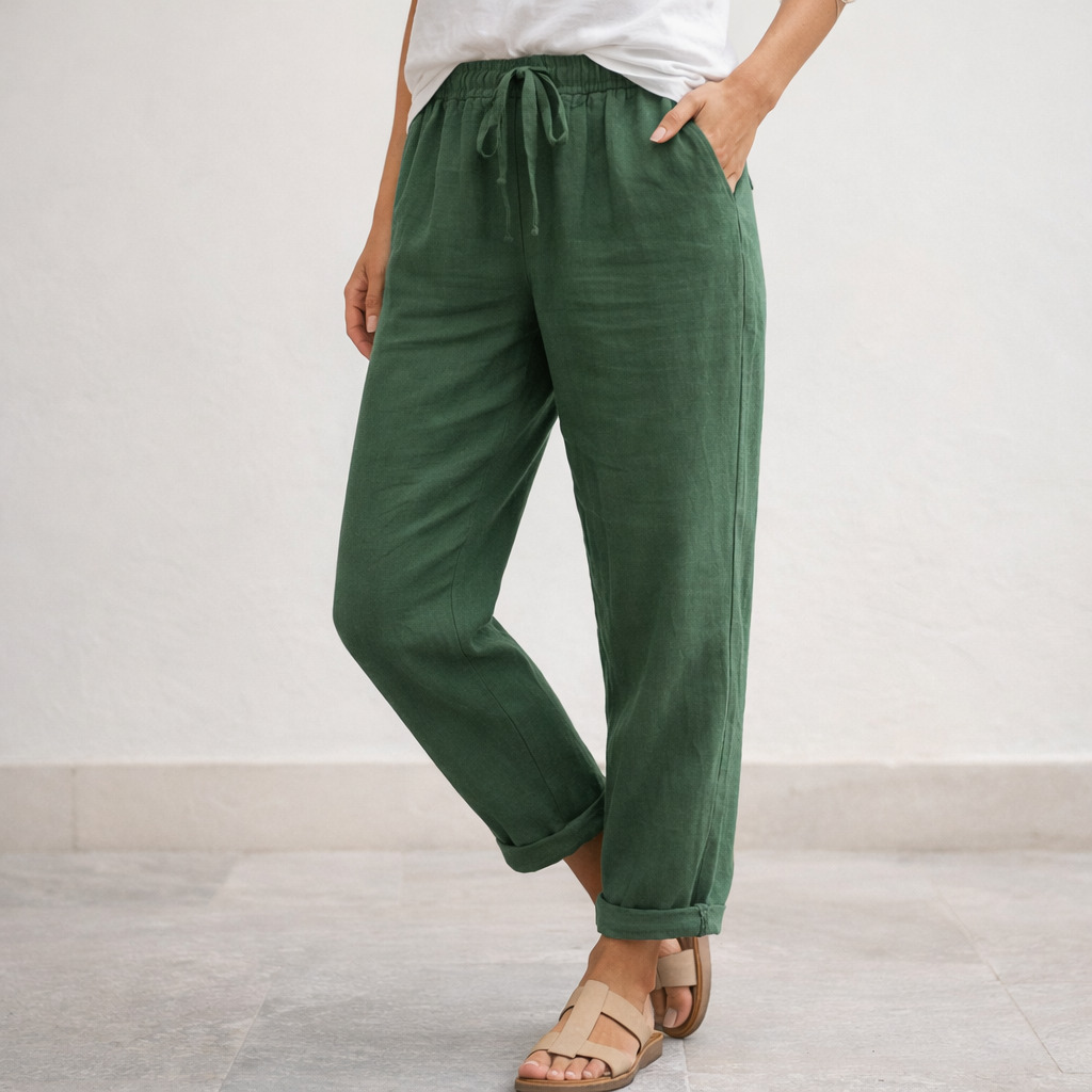 Pantalones de lino - Mujer verano casual chic