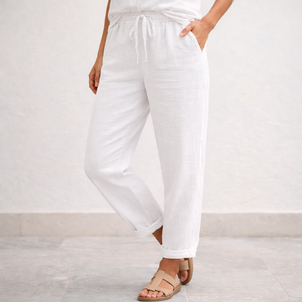 Pantalones de lino - Mujer verano casual chic