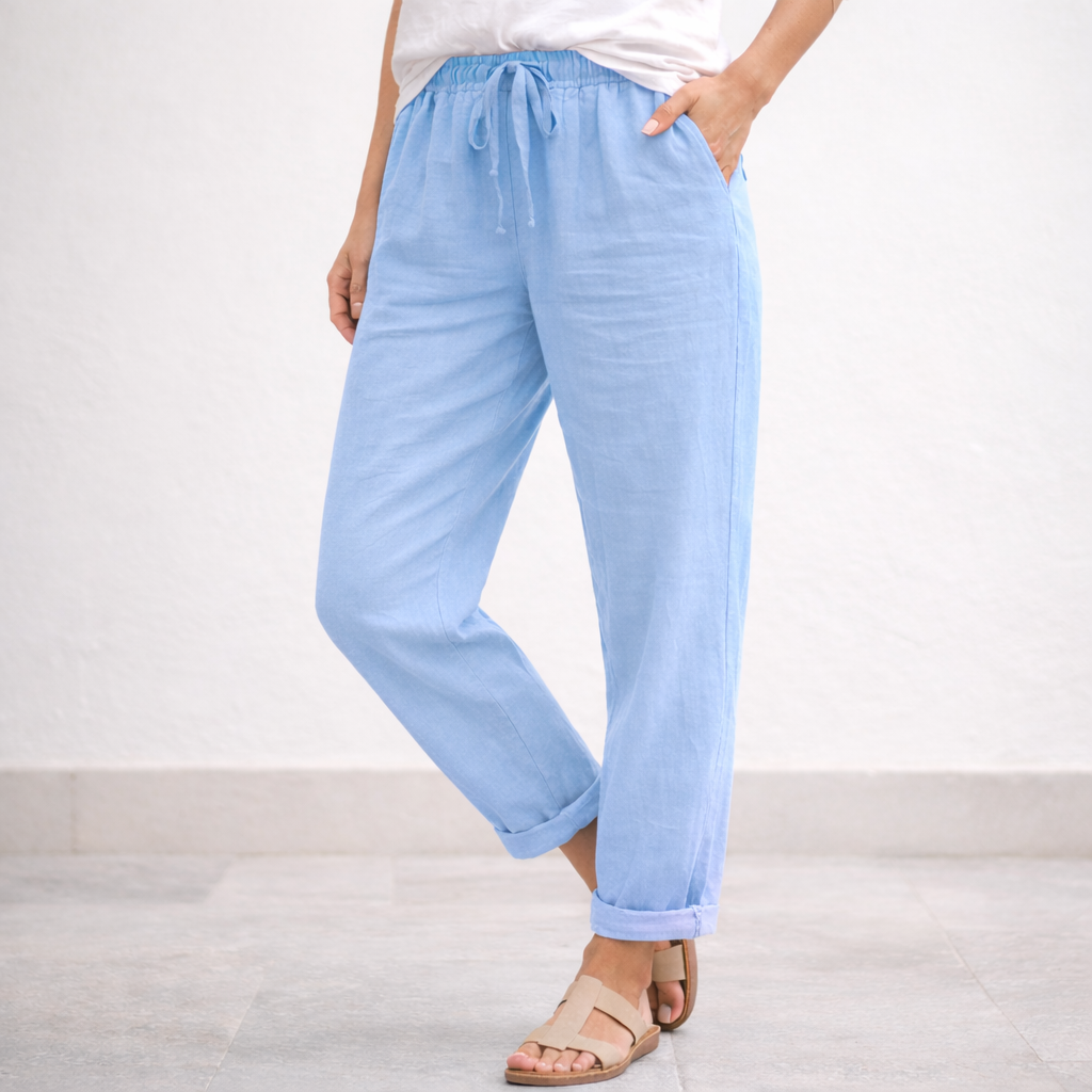Pantalones de lino - Mujer verano casual chic