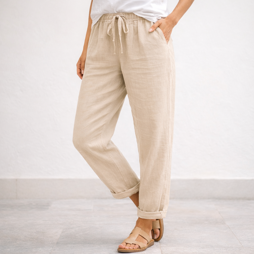 Pantalones de lino - Mujer verano casual chic