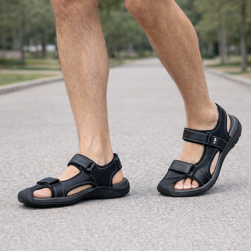 Sandalias de Cuero para Hombre - Comodidad Antideslizante para el Verano