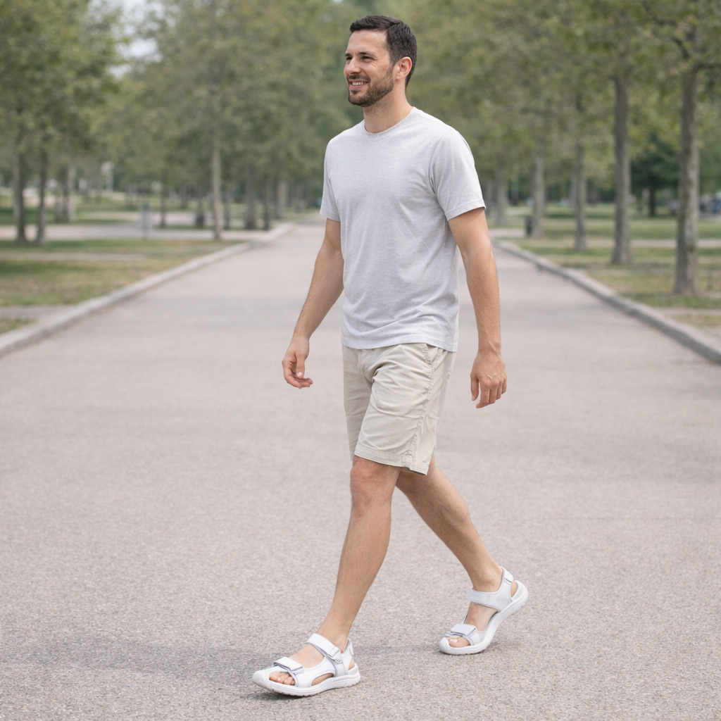 Sandalias de Cuero para Hombre - Comodidad Antideslizante para el Verano