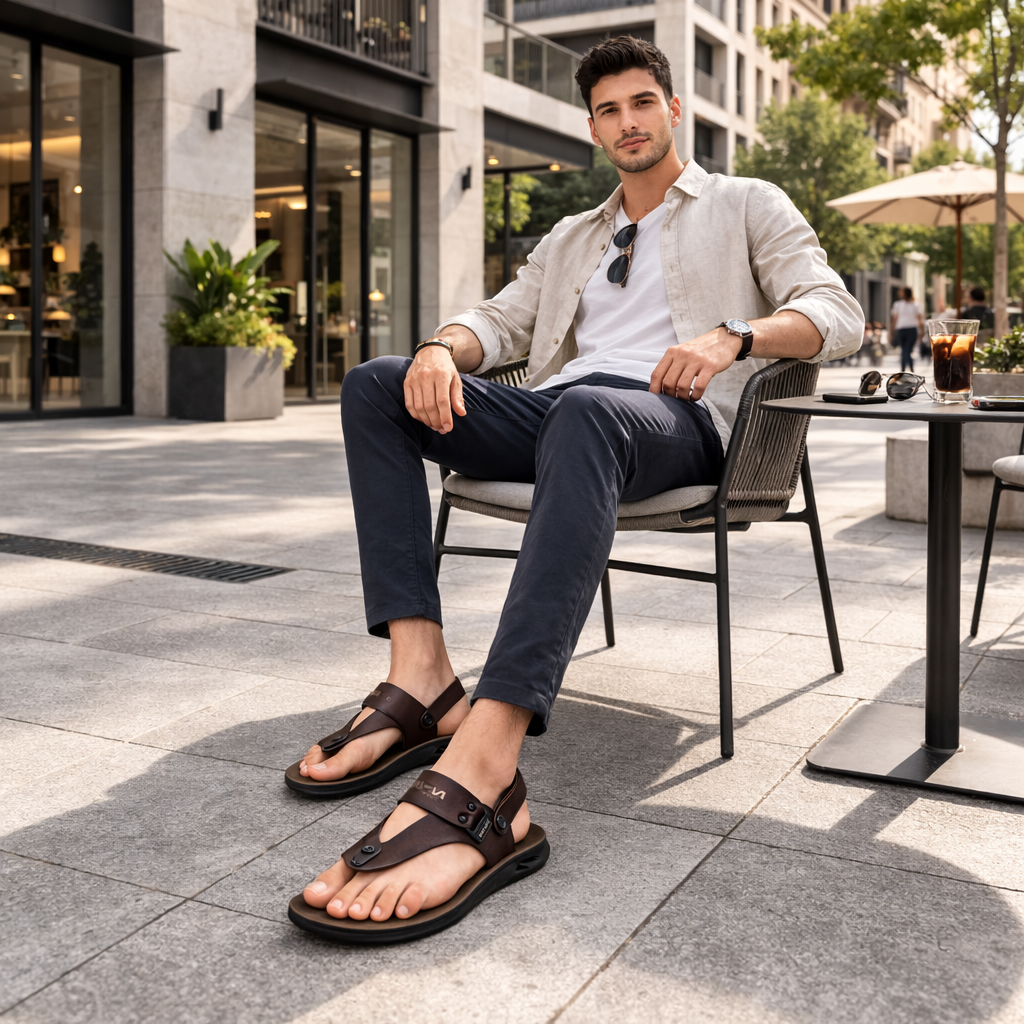 Sandalias Hombre Cómodas Ajustables Verano - Casual Diario