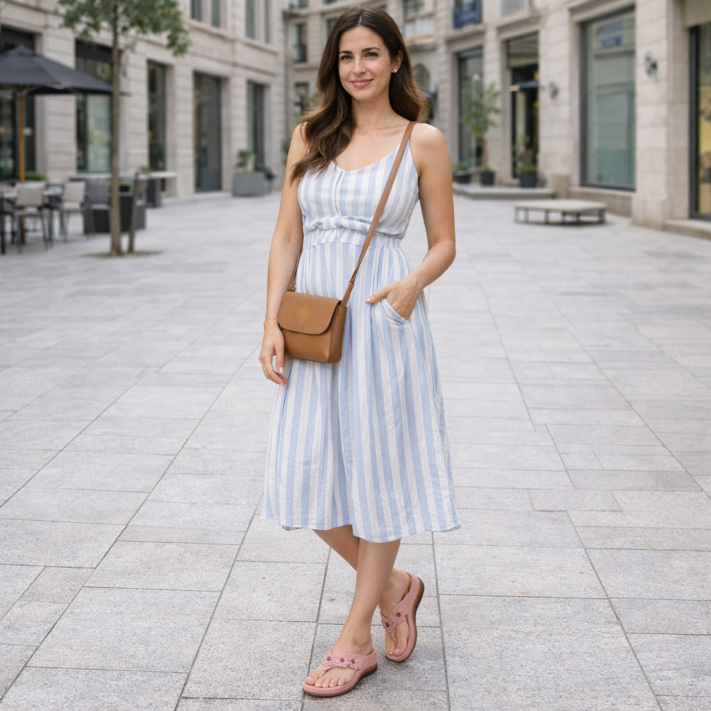 Sandalias ortopédicas tipo chancla para mujer - Soporte de arco floral