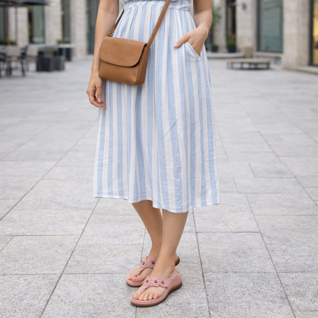 Sandalias ortopédicas tipo chancla para mujer - Soporte de arco floral