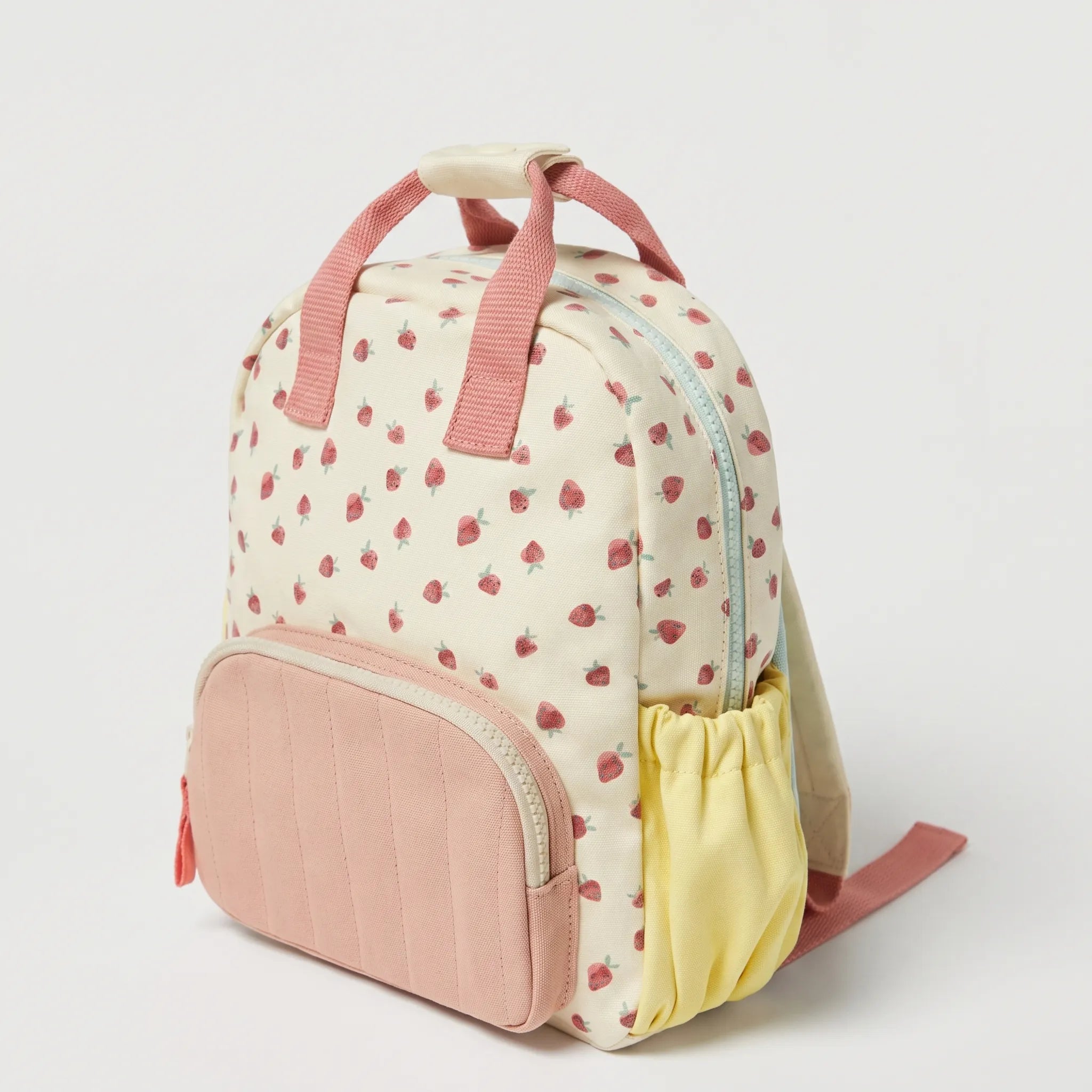 Mochila Escolar Infantil | Patrón Fresas y Colores Brillantes