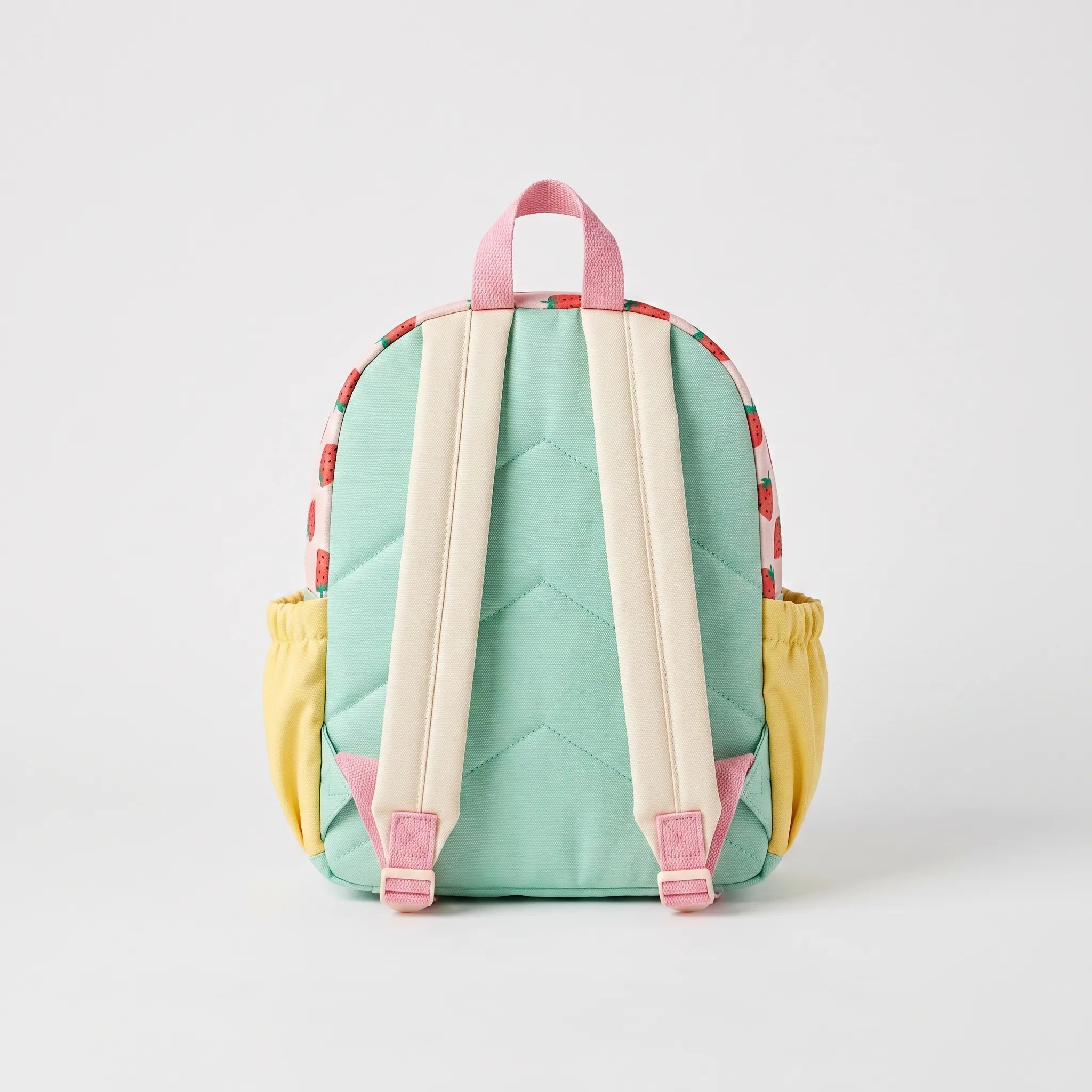 Mochila Escolar Infantil | Patrón Fresas y Colores Brillantes