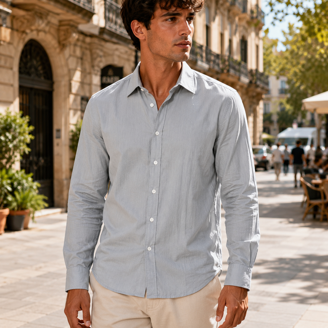 Camisa Ligera Transpirable de Manga Corta para Hombre | Ajuste Casual