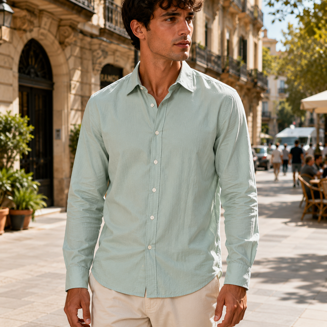 Camisa Ligera Transpirable de Manga Corta para Hombre | Ajuste Casual