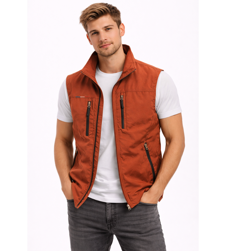 Chaleco para Hombre | Cremallera, Cuello Alto | Exterior