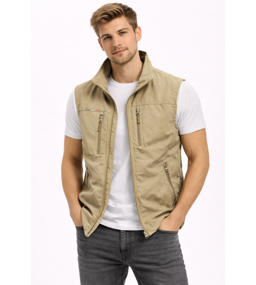 Chaleco para Hombre | Cremallera, Cuello Alto | Exterior