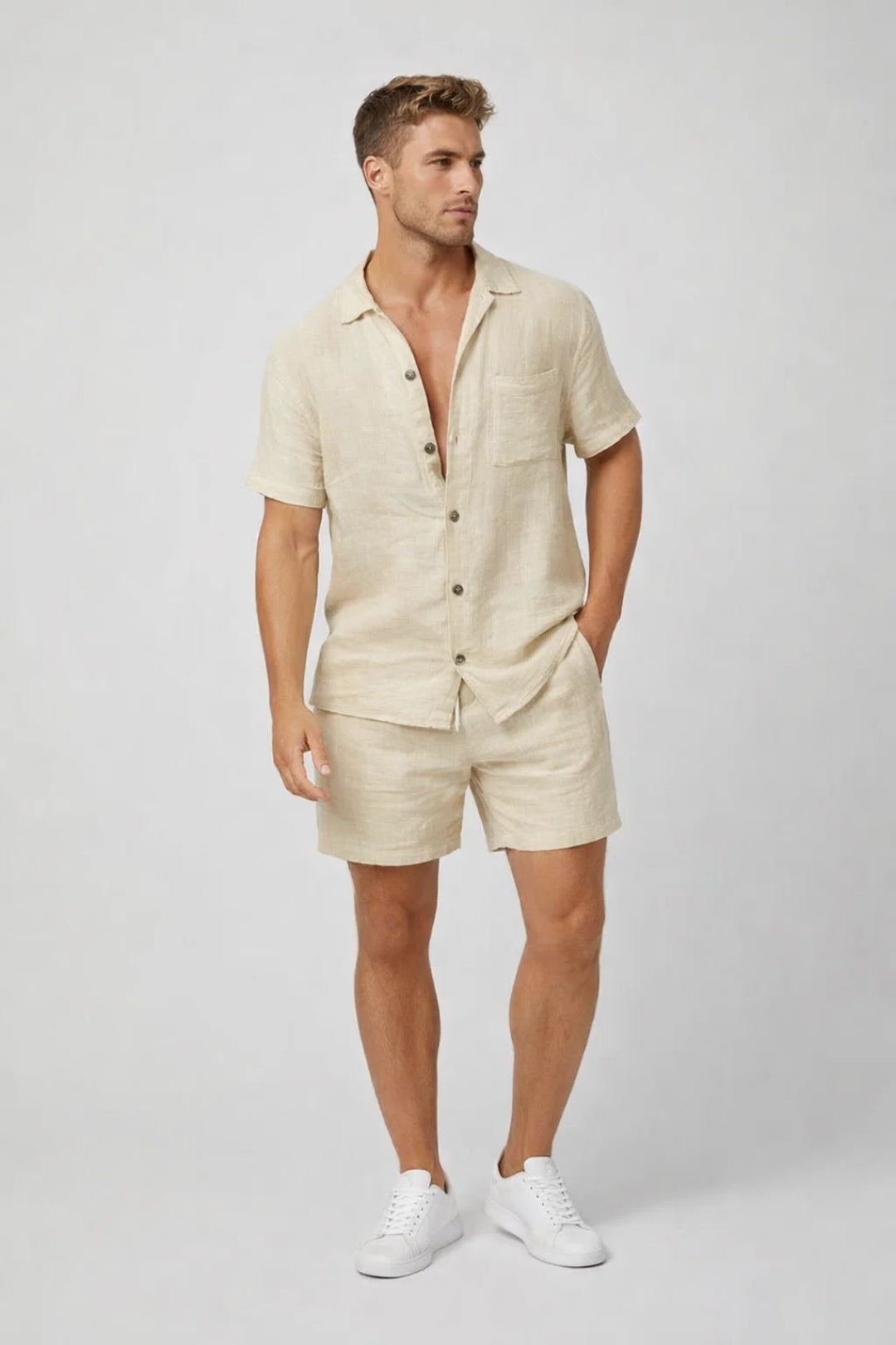 Conjunto para Hombre | Verano con Botones | Cómodo