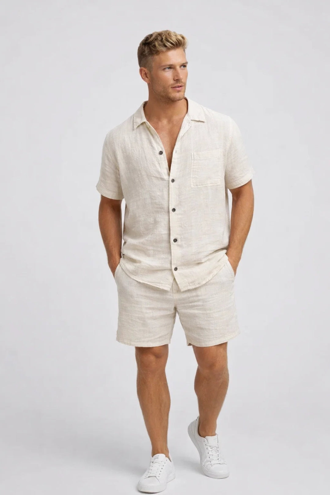 Conjunto para Hombre | Verano con Botones | Cómodo