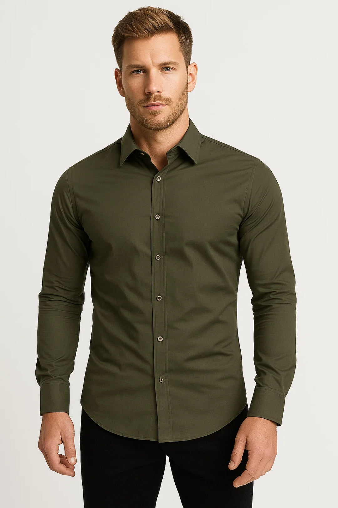 Camisa Hombre Slim Fit | Manga Larga Casual