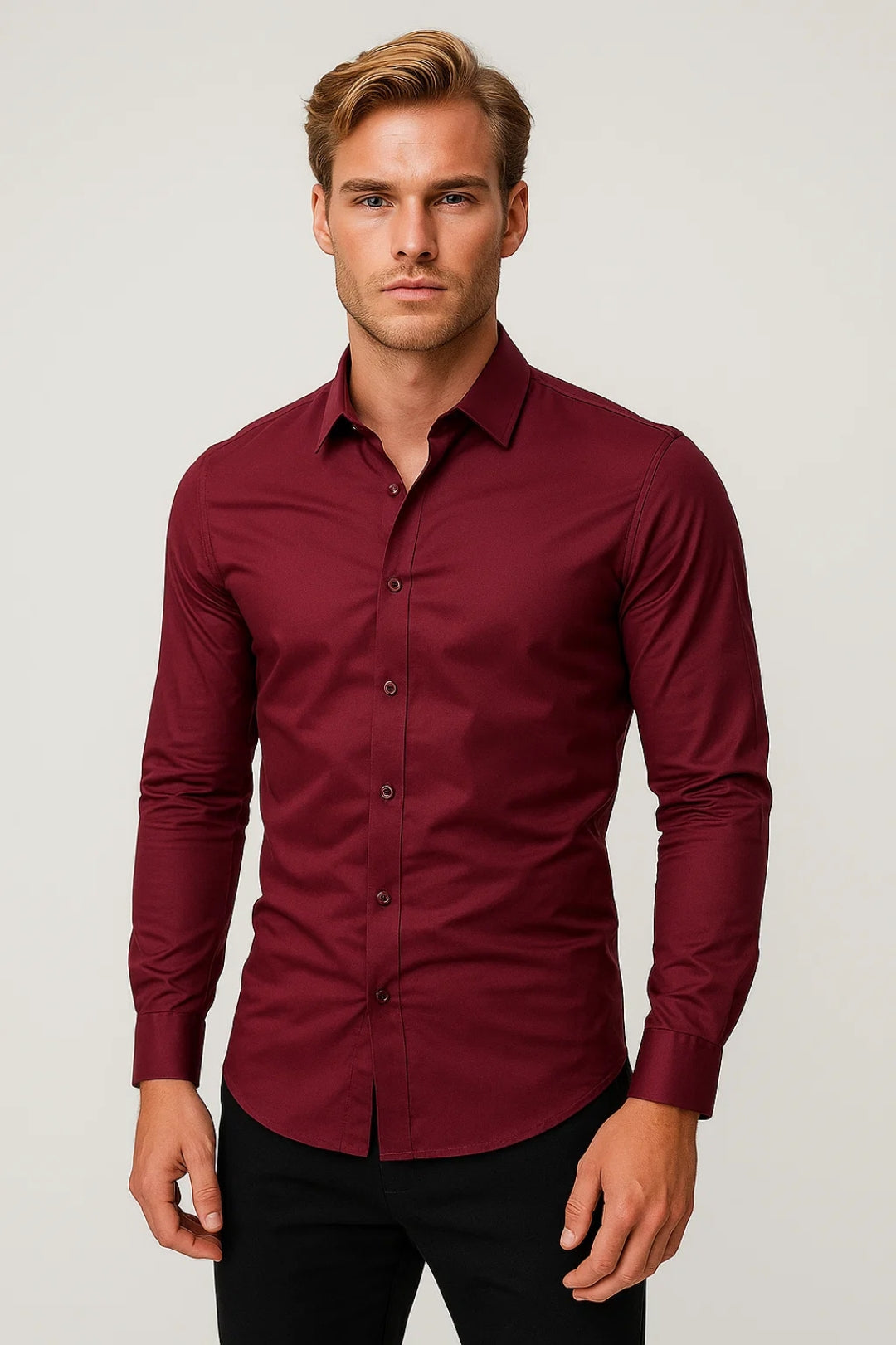 Camisa Hombre Slim Fit | Manga Larga Casual