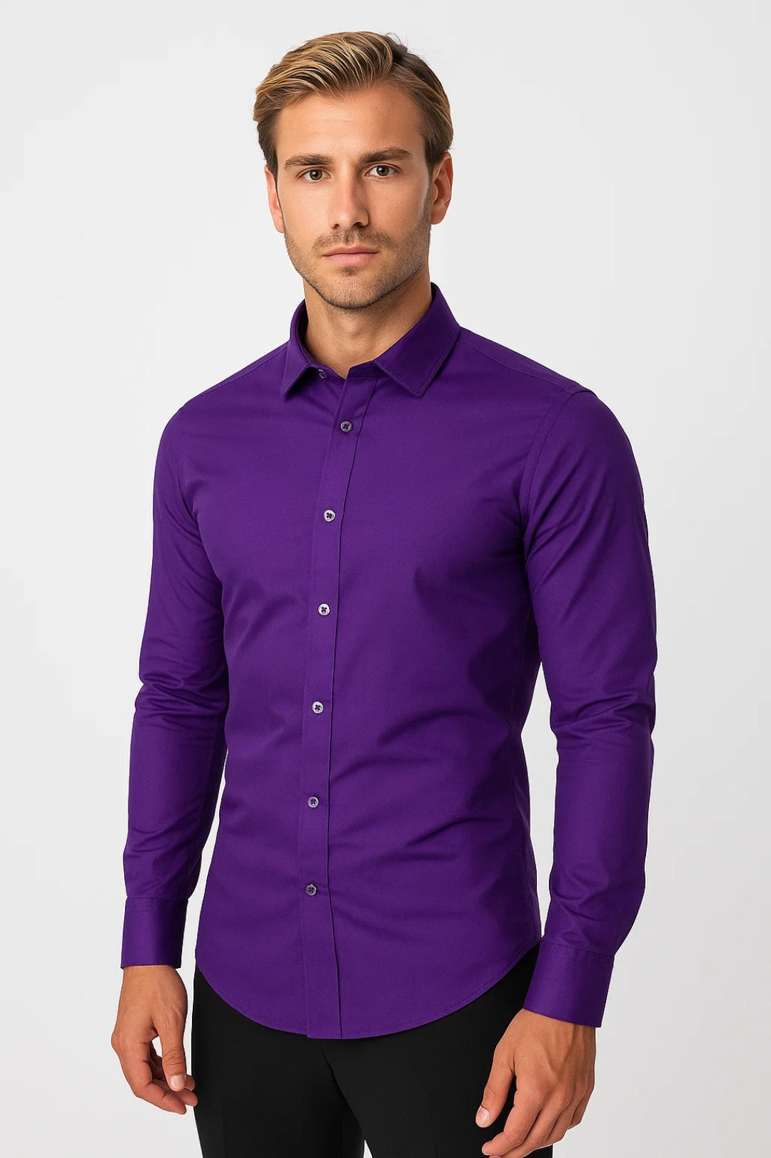 Camisa Hombre Slim Fit | Manga Larga Casual