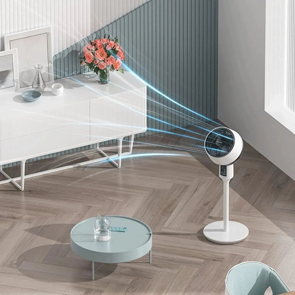 Ventilador de pie y mesa altura regulable con oscilación doble y mando a distancia