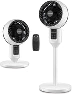 Ventilador de pie y mesa altura regulable con oscilación doble y mando a distancia