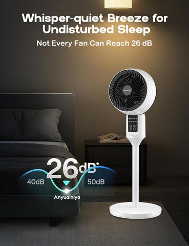 Ventilador de pie y mesa altura regulable con oscilación doble y mando a distancia