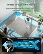 Ventilador de pie y mesa altura regulable con oscilación doble y mando a distancia
